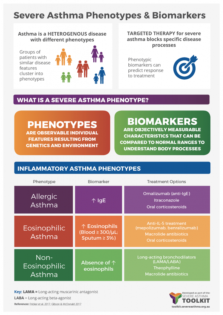 severe asthma phenotype infographic
